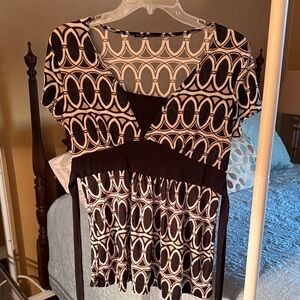 Black and Cream Patterned Dress